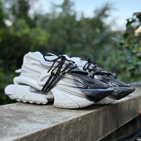 Balmain Other - Balmain Black And White Gradient Unicorn Sneakers